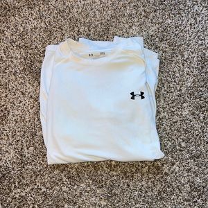 White Under Armour long sleeve tee